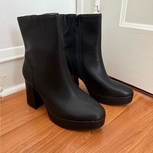 a new day Black Heeled Ankle Boots